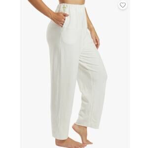 Free People Movement SZ S Surfside Joggers Cream OB1280338 NWOT